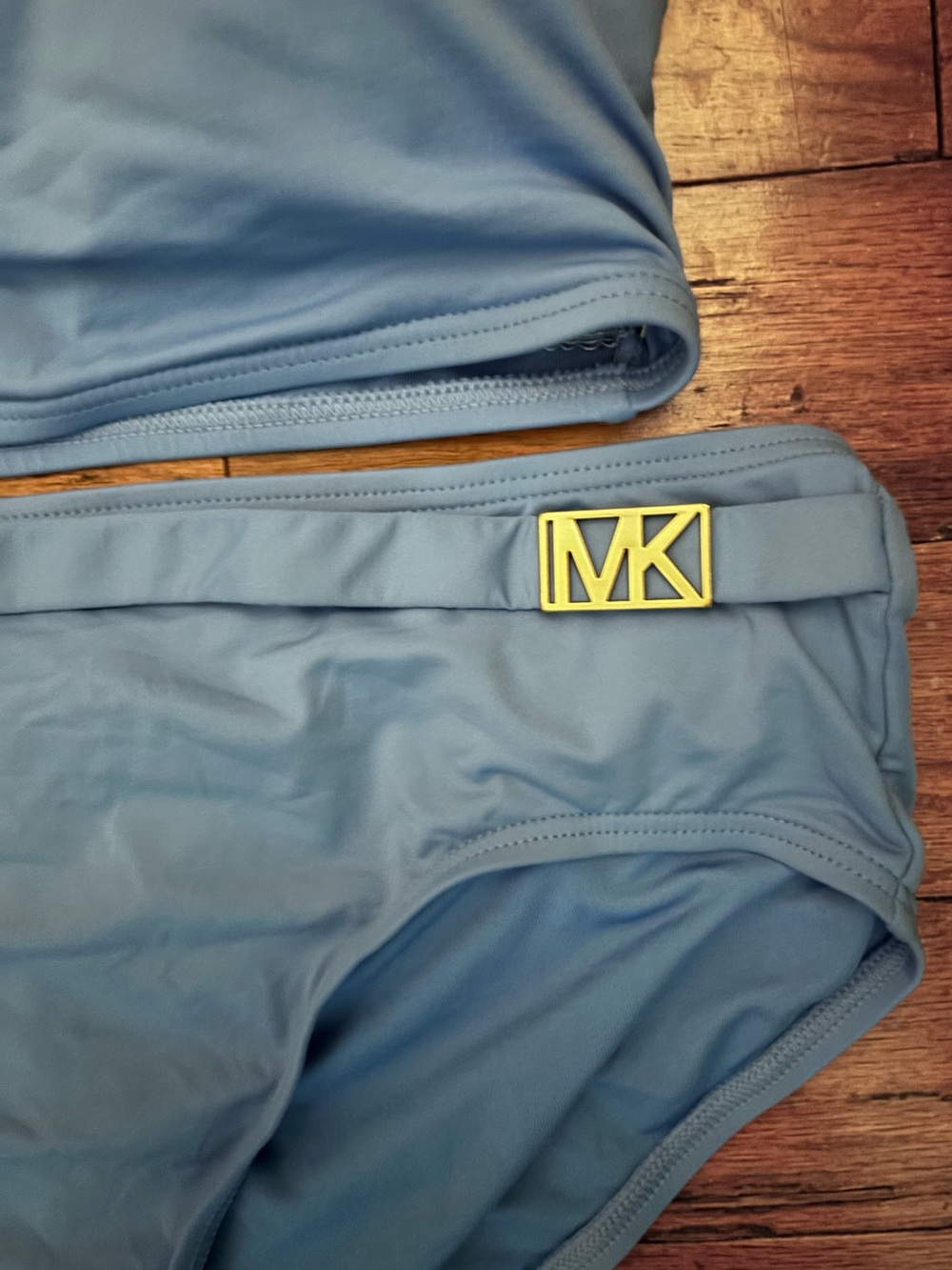 Michael Kors Light Blue Two-Piece Bandeau Swim Bikini Set - Picture 3 of 6